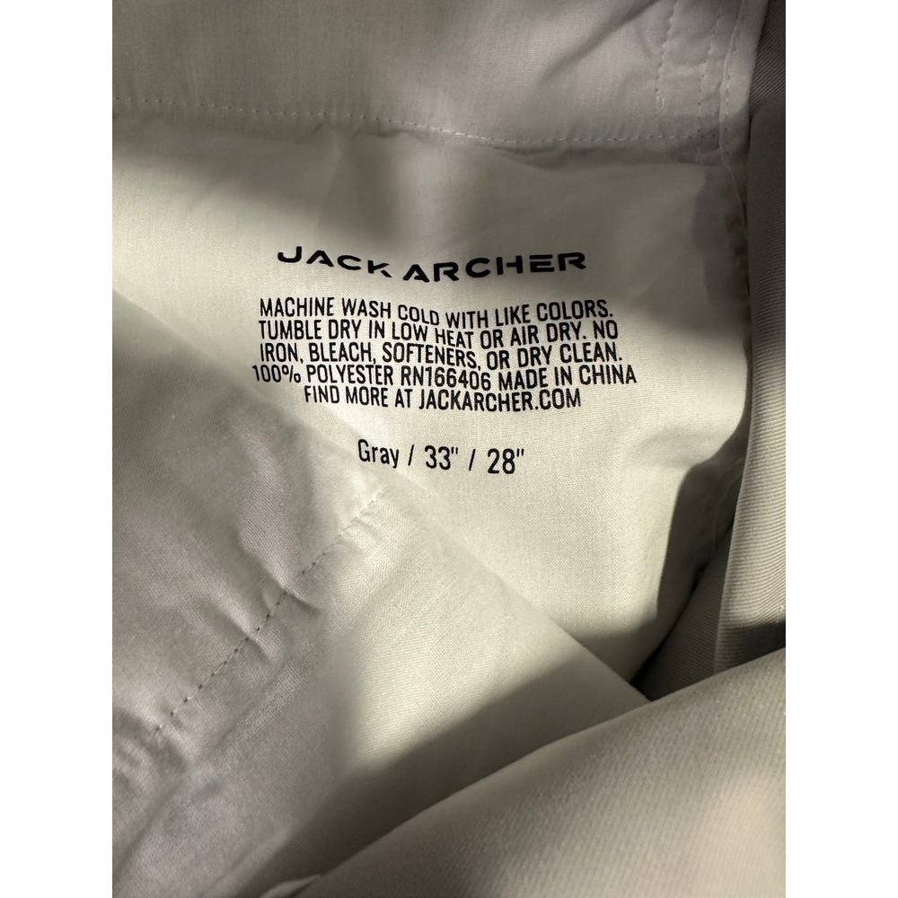 Jack Archer Jetsetter Tech Pants 33 x 28 Gray Golf Travel Performance Stretch - Picture 6 of 12